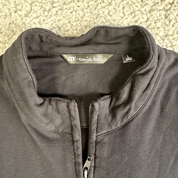 Travis Mathew Sweatshirt‎ Men's Large Black Full Zip Jacket Fleece Pockets - Picture 6 of 14
